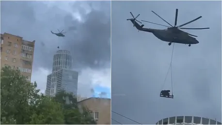 فیلم پربازدید از نصب پدافند پانتسیر روی برج‌ های مسکو/ علت تعجیل روس ها در شرایط نامساعد جوی چیست؟