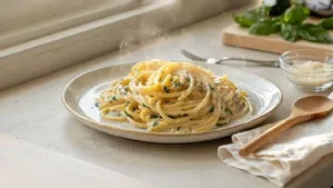 طرز تهیه پاستای خامه‌ای ساده و خوشمزه برای شام خانگی