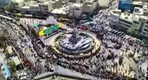 تصاویر هوایی از رزمایش جان‌فدایان ایران در میدان انقلاب