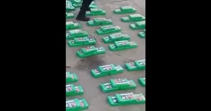 کشف ۴۶۹ کیلو کوکائین در اکوادور با بسته‌بندی تصویر هالند