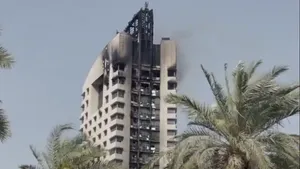 تصاویر جدید از برج هدف قرارگرفته در کویت