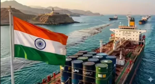 عبور دو کشتی حامل گاز مایع LPG هند از تنگه هرمز