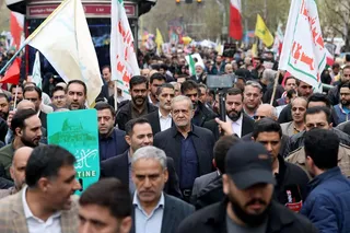 مسئولان و وزرا در راهپیمایی روز قدس