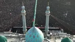 تصاویر هوایی از مراسم نماز بر پیکر رهبر شهید و شهدای خانواده ایشان - مسجد جمکران