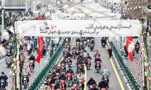رزمایش ۴۰ هزار نفری موتورسواران «جانفدا» در پایتخت برگزار شد