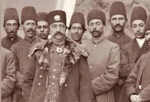 «ناصرالدین شاه و فردریک اول» در ورودی قصر بادن‌بادن (عکس)