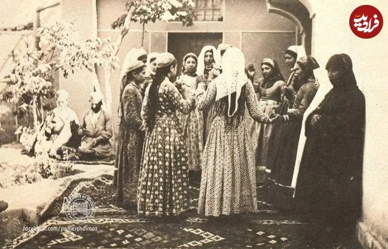 رقص زنان ارمنی در یک عروسی در دوران قاجار