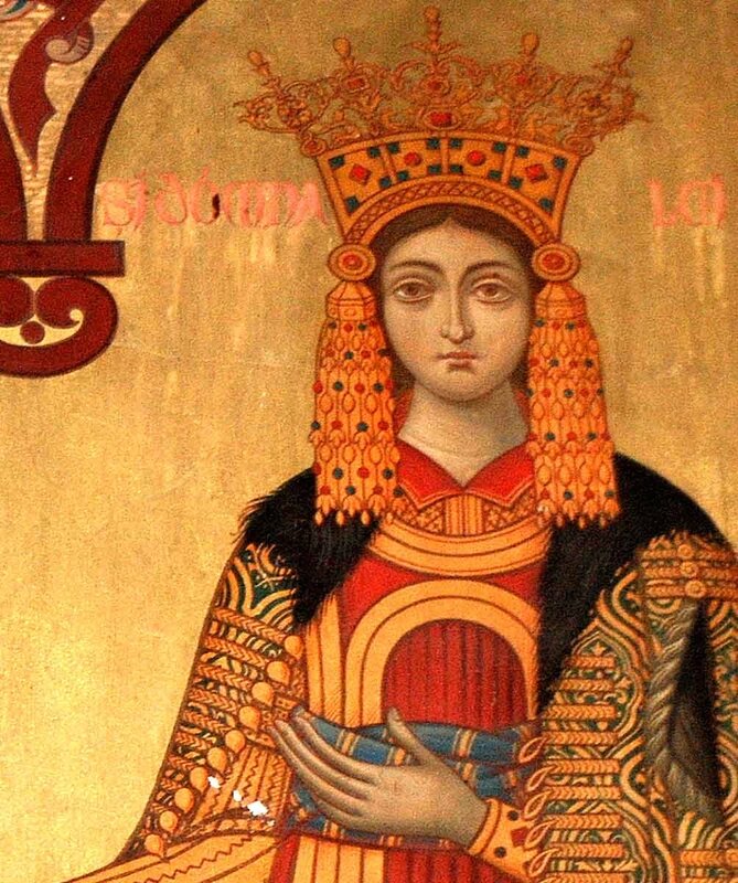 نقاشی میلیکا دسپینا از والاکیا، از خویشاوندان دور مارا، در کورته د آرژش. نقاشی میلیکا دسپینا از والاکیا، از خویشاوندان دور مارا، در کورته د آرژش.