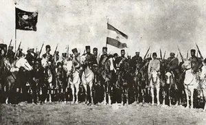نمایی از جشن اولین سالروز تأسیس مشروطیت در ایران