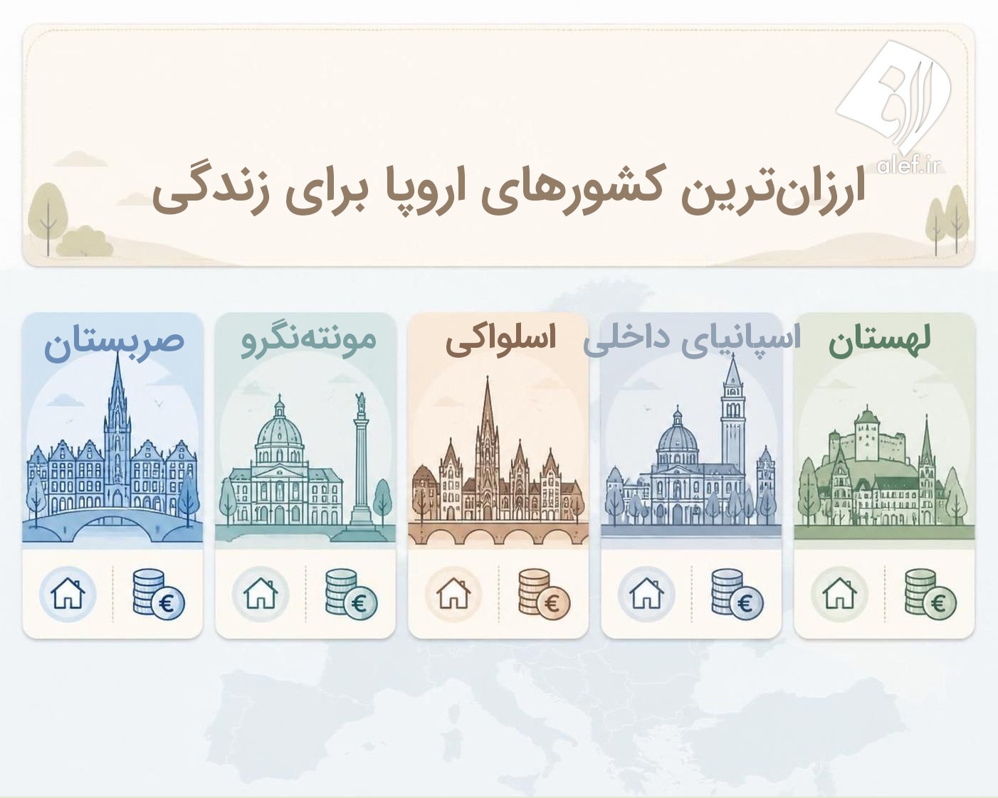 ارزانترین کشورهای اروپا برای زندگی ارزانترین کشورهای اروپا برای زندگی