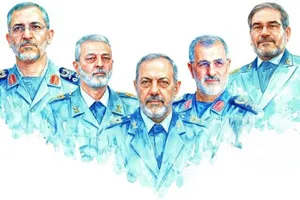ورود پیکر فرماندهان شهید و شهدای مردمی به میدان انقلاب