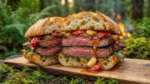 طرز تهیه ساندویچ استیک با سس سیر و مایونز