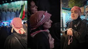 گفت‌و‌گو با دختر چفیه‌قرمز میدان انقلاب