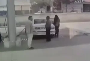 لحظه انفجار جایگاه CNG صحنه در دوربین مداربسته