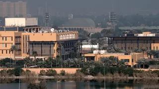 تصویر انهدام سامانه پدافندی سفارت آمریکا در بغداد