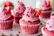 طرز تهیه کاپ کیک توت‌فرنگی با خلال پسته؛ خوشمزه و ساده برای عصرانه